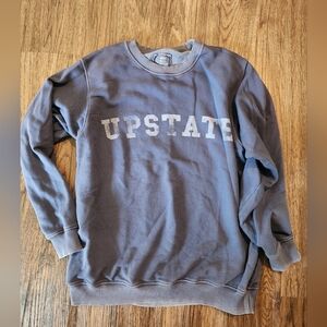 Aerie UPSTATE Blue Crewneck Sweater